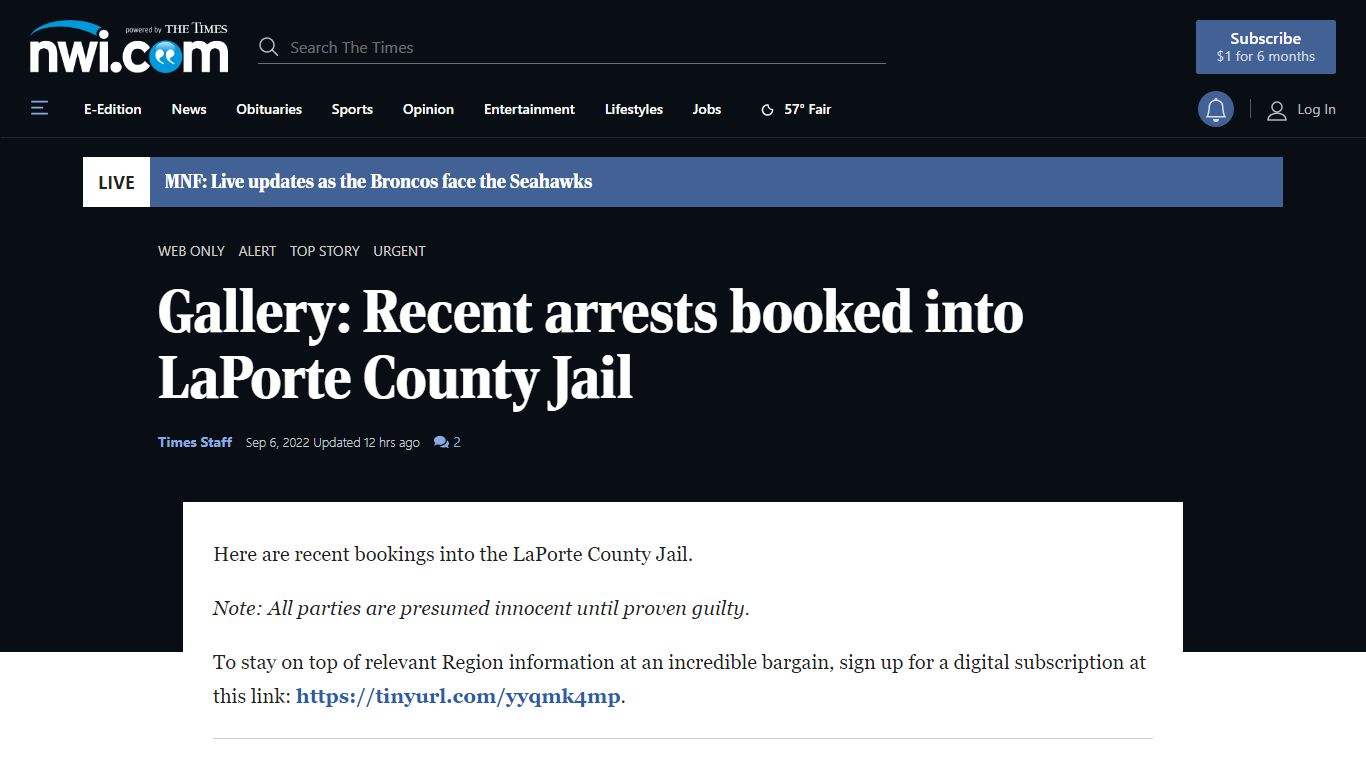 Gallery: Recent arrests booked into LaPorte County Jail